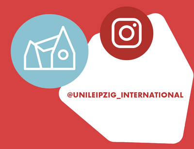 Grafik mit Link zum Instagramprofil Uni Leipzig International