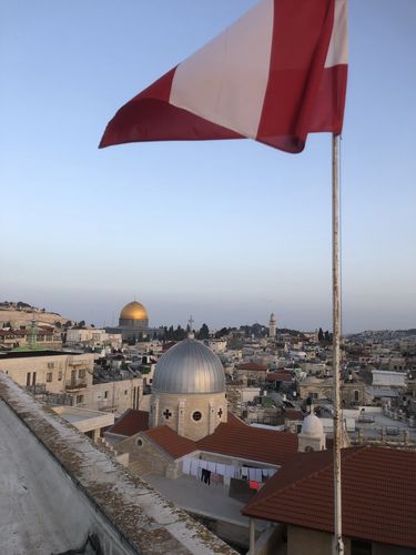Blick vom österreichischen Hospiz über die Dächer der Altstadt von Jerusalem