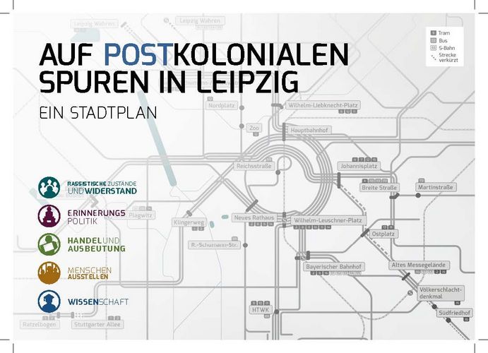Auf Anfrage erhältlich: der neue "Postkoloniale Stadtplan" für Leipzig.