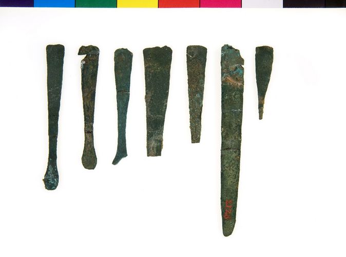 Modellwerkzeuge im Ägyptischen Museum - Georg Steindorff - der Universität Leipzig, Kupfer, um 2400 v. Chr.